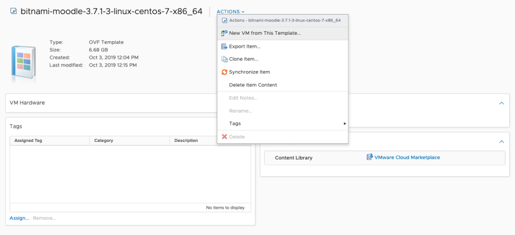 Deploy Moodle template