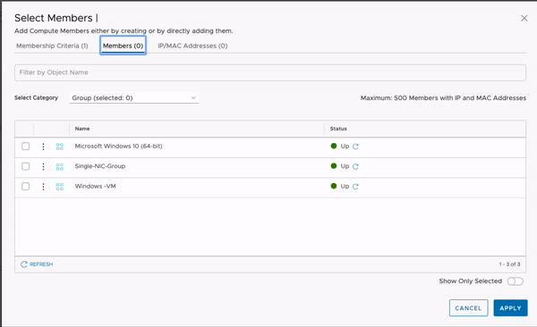 Groups based on new criteria